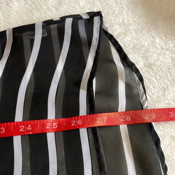 A.n.a Striped Sheer Blouse - Picture 8 of 10